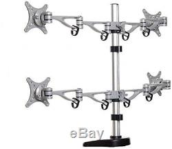 FLEXIMOUNTS M16 Quad LCD Arm Monitor Stand Desk Mounts For 10''-24'' LCD Quad