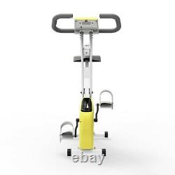 Folding Stationary Upright Indoor Cycling Exercise Bike with LCD Monitor Stand