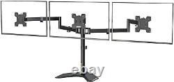 Free Standing Triple LCD Monitor Fully Adjustable Desk Mount Fits 3 Screens up t