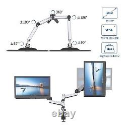 Fully Adjustable Dual Gas Spring Lcd Monitor Mount Stand With 2 Arm For 15? -32