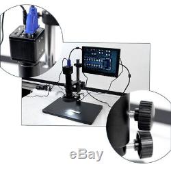 HD Video Microscope Industry Camera VGA USB AV TV Zoom Lens + 8 LCD Monitor EA