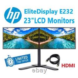 HP EliteDisplay E232 23\ IPS LCD Backlight Monitor 1920x1080 withDual Stand HDMI