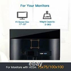 HUANUO Dual Monitor Mounts Fit 17-32 Flat Arc LCD/LED Screen, Twin