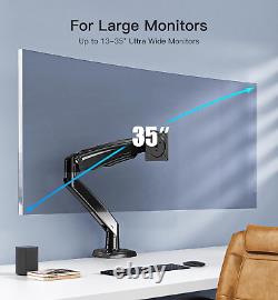 HUANUO Single Monitor Arm for 13-35 Inch Screens, Holds 4.4Lbs to 26.4Lbs, Adjus