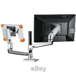 Halter Dual Computer Monitor Mounts LCD Adjustable Monitor Stand, Dual Stacking