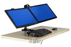 Halter Dual LCD Adjustable Monitor Stand, Dual Stacking Arm, Desk Clamp/Gromm