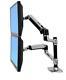 Halter Dual LCD Adjustable Monitor Stand, Stacking Arm, Desk Clamp/Grommet