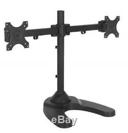 Halter Freestanding Dual/Two LCD Monitor Desk Stand Holds Monitors up to 24 Wi