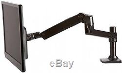 Halter LCD Adjustable Monitor Stand, Single Arm, Desk Clamp/Grommet Base, Holds