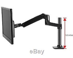 Halter LCD Adjustable Monitor Stand, Single Arm, Desk Clamp/Grommet Base, New