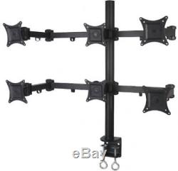 Hex LCD Computer Monitor Desk Mount Stand Heavy Duty Adjustable 6 Screens New