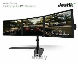 Jestik Horizon Triple Monitor Stand- LCD Monitor Stand, Monitor Mount, Tr. New
