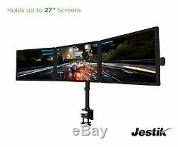 Jestik Horizon Triple Monitor Stand- LCD Monitor Stand, Monitor Mount, Tr. New