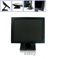 LCD 15 Touch Screen Monitor Workstation With Multi-Position POS stand USB TFT