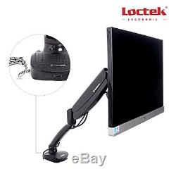 LCD Monitor Arm Desk Top Mount Stand Rotateable Workstation Platform With Speaker