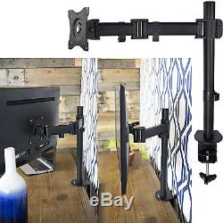 LCD Monitor Arm Stand Desk Table Mount Fully Adjustable PC Computer Up To 27