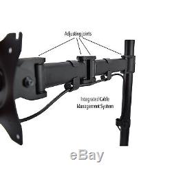 LCD Monitor Arm Stand Desk Table Mount Fully Adjustable PC Computer Up To 27