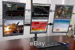 LCD Monitor Heavy Duty Monitor Heavy Duty Height Adjustable 6 Screen Desk Mount