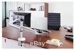 LCD Monitor Holder Laptop Desktop Dual Arm 27inch Table Mount Arm Stand Tools