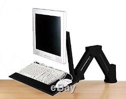 LCD Monitor/Keyboard Extension Stand Wall Mount/Desktop Clamp Black(002-0003B)