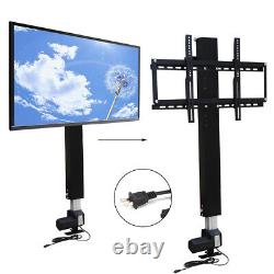 LCD Motorized 26-57 TV Lift Stand Electric Desktop Monitor Heightened Bracket