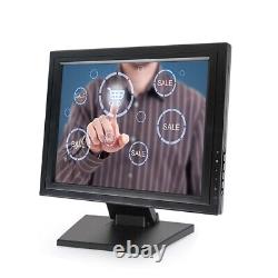 LCD Stand Touch Screen 15 in 170° USB LCD Monitor Foldable with VGA POS PC Screen