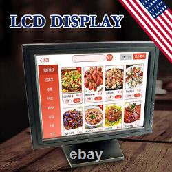 LCD VGA Touch Screen Monitor 15'' USB Port POS Stand Restaurant Pub Bar Retail