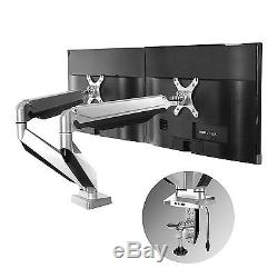 LOCTEK D7SD Dual LCD Adjustable Monitor Stand, Dual Stacking Arm, Desk Base Use