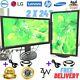 LOT 2 Dual Major Monitor 20 22 23 24 inch FHD LCD Widescreen Monitor withCable
