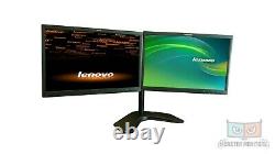 LOT-2 Lenovo L2250p ThinkVision Widescreen 22 LCD Monitor VGA DVI Dual Stand