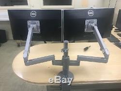 LOT Humanscale MFLEX M8 Multi Monitor Arm. Computer Dual Monitor LCD Stand