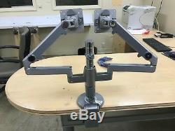 LOT Humanscale MFLEX M8 Multi Monitor Arm. Computer Dual Monitor LCD Stand