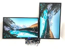 LOT OF 2 Dell P2317H 23 Full HD 1080p LED Backlit LCD HDMI Monitor No Stand