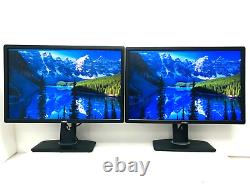 LOT OF 2 Dell U2412Mb 24 Widescreen 1920x1200 LED Backlit LCD Monitor WIT STAND