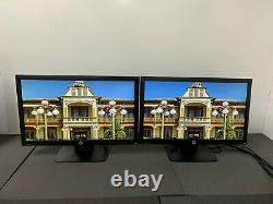 LOT OF 2 HP ProDisplay P221 21.5 Full 1080p HD 60Hz LED Backlit LCD with STAND
