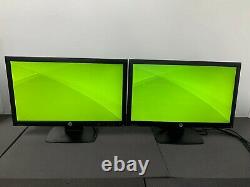 LOT OF 2 HP ProDisplay P221 21.5 Full 1080p HD 60Hz LED Backlit LCD with STAND