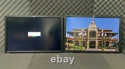 LOT OF 2 HP ZR2440w 24 LED LCD Monitor with DVI & Power Cords NICE UNITS NO STAND