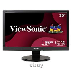 (LOT OF 5) ViewSonic VA2055SA 20 1080p LED VGA LCD Monitor with Stand & Cables