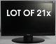 LOT of 21x Assorted Brand 22 Widescreen LCD Monitors with Stands