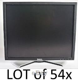 LOT of 54x Assorted Dell 19 Widescreen LCD Monitors with Stands