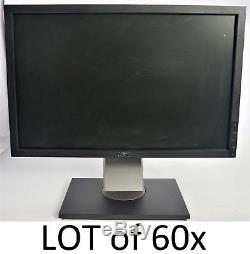 LOT of 60x Assorted Dell 19 Widescreen LCD Monitors with Stands
