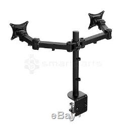 Lavolta Dual Monitor Mount Stand Adjustable Arm for 2x LCD LED TV Screen Display