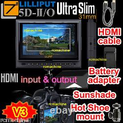 Lilliput 7 5D-II/O HDMI In & Out Field Monitor Canon 5D Mark II 5d2+cable+stand