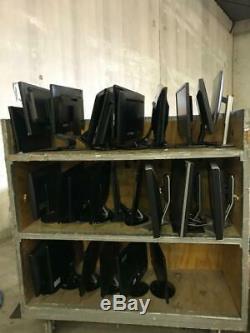 Lot 105 Monitor LCD Dell HP 22, 23,24,30 With Stand and Power Cord All Tested