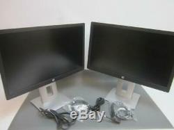 Lot 2X HP EliteDisplay E232 23Full HD IPS LCD Monitor WithStand, DisplayPort&Power