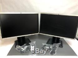 Lot 2X HP LA2405WG 24-inch Widescreen TFT LCD Monitor 1920X1200 With Stands&Cords