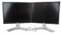 Lot (2) Dell UltraSharp 2007FPb 20 LCD Monitor 1600x1200 Stand Cables Dual Moni