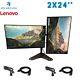 Lot 2 LENOVO Monitor ThinkVision T24i-10 24 LCD IPS Widescreen FHD HDMI WithStand