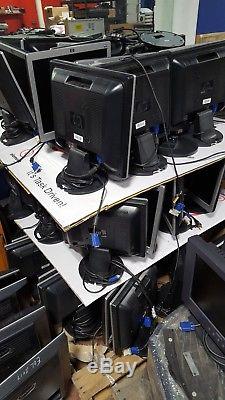 Lot of 100 Mixed Dell HP 17 LCD Monitors with Stands TESTED Grades A, B, C