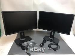 Lot of 2X Dell UltraSharp P2314Ht 23 LCD Monitor 1920x1080 With Stand, DP+Power